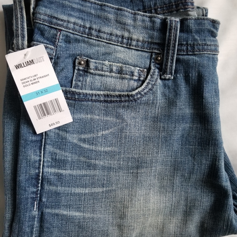 William Rast Mens Dean Slim Straight Jean, 31 X 32